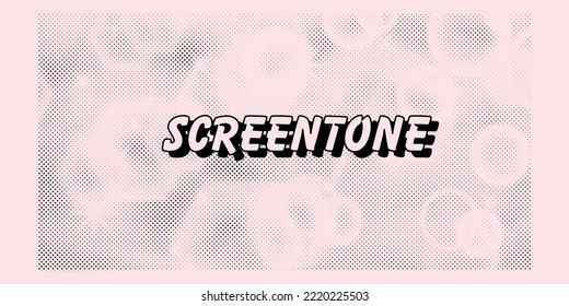 Screentone or halftone background for comics and manga design. 