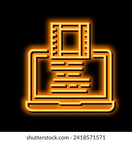 screenwriter video production film neon light sign vector. screenwriter video production film illustration