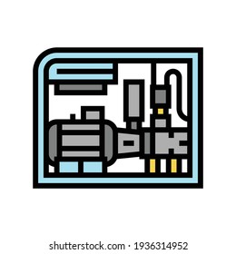 Screw Air Compressor Color Icon Vector. Screw Air Compressor Sign. Isolated Symbol Illustration