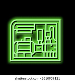 screw air compressor neon light sign vector. screw air compressor illustration