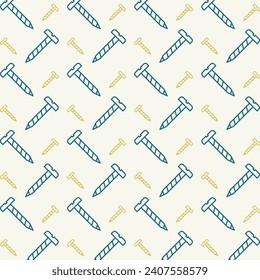 Screw beautiful repeating pattern design colorful vector illustration background