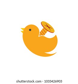 Screw Bird Logo Icon Design