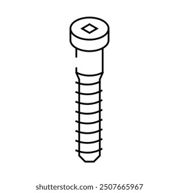 screw boards assembly line icon vector. screw boards assembly sign. isolated contour symbol black illustration