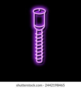 screw boards assembly neon light sign vector. screw boards assembly illustration