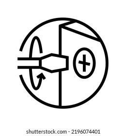 screw bolt assembly furniture line icon vector. screw bolt assembly furniture sign. isolated contour symbol black illustration