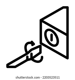 screw bolt assembly furniture line icon vector. screw bolt assembly furniture sign. isolated contour symbol black illustration