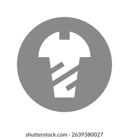 Screw bolt fastener icon. Nail or nut fixing and repair vector tool.