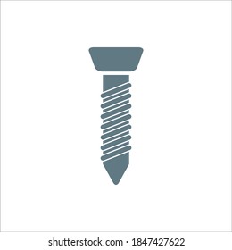 Screw Bolt Flat Icon Vector Logo Template Illustration