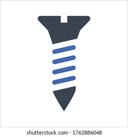 Tornillo, icono de perno, gráficos vectoriales