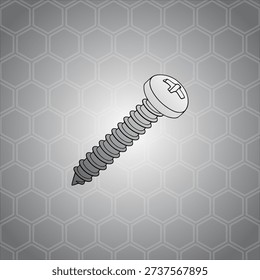 screw bolt image artwork handmade illustration