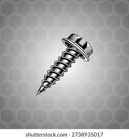 screw bolt image artwork handmade illustration