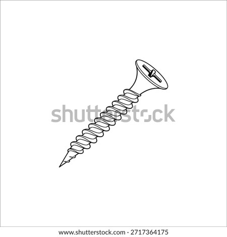 screw bolt image artwork handmade illustration