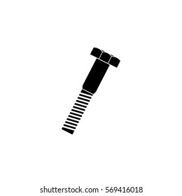 Screw and bolt solid icon, build & repair elements, construction tool, a filled pattern on a white background, eps 10.