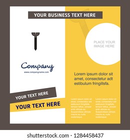 Screw  Company Brochure Template. Vector Busienss Template