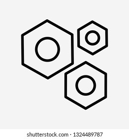 Screw concept line icon. Simple element illustration. Screw concept outline symbol design. Can be used for web and mobile UI/UX . Modern vector style