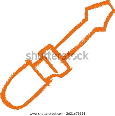 Screw Construction Related Icon Crayon Chalk Drawing Vector