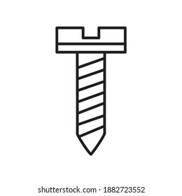 Screw Construction tools line icon