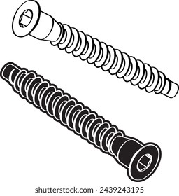 screw, countersunk head with hex socket
