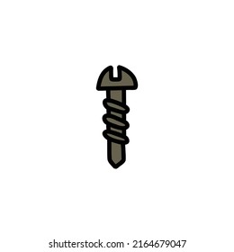 screw doodle icon, vector illustration