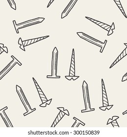 screw doodle seamless pattern background