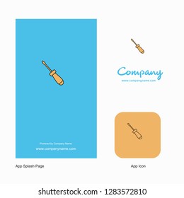 Screw driver  Company Logo App Icon and Splash Page Design. Creative Business App Design Elements