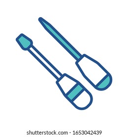 screw driver icon design, flat style icon collection