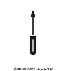 Screw driver icon. Repair clack silhouette pictogram. Vector isolated on white
