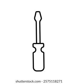 screw driver icon Simple outline illustration