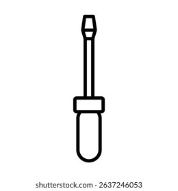 screw driver icon Simple thin line stroke