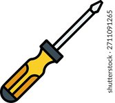 Screw Driver Icon Symbol Art Sign