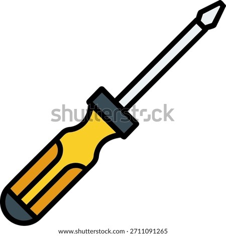 Screw Driver Icon Symbol Art Sign