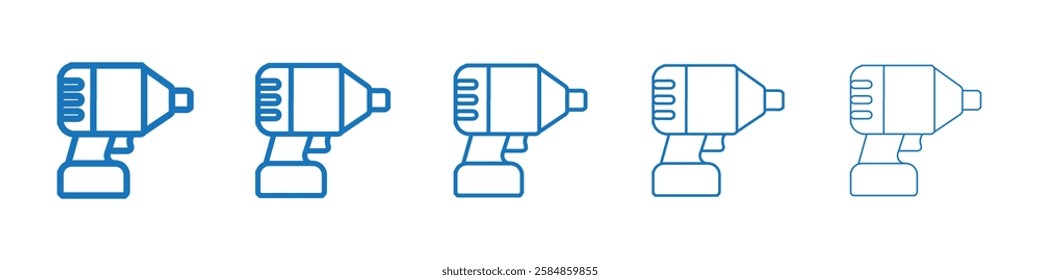 screw driver icon Symbol collection thin outline set