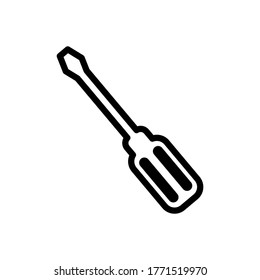 screw driver icon symbol vector on white background