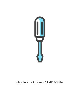 screw driver icon vector. modern icon style