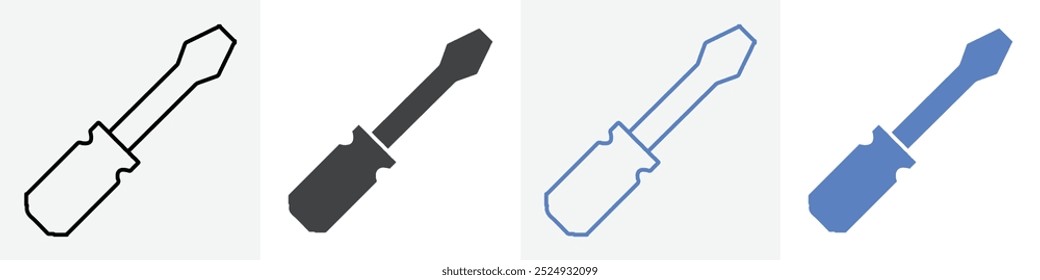 screw driver icon vector set use for web