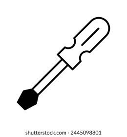 Schraubendreher-Symbol mit weißem Hintergrund Vektorgrafik Stock Illustration
