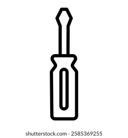 screw driver iconVector illustration in black