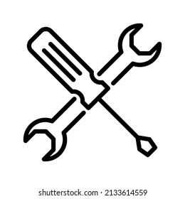 Diseño negro de la línea del controlador de tornillo