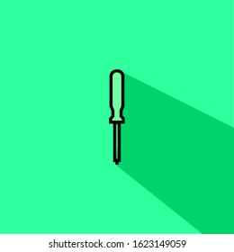 screw driver liner fill icon vector - ui icon vector