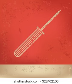 Screw driver on red background,poster grunge design