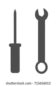 Screw driver and spanner icon