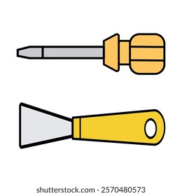 Screw driver vector art illustration.