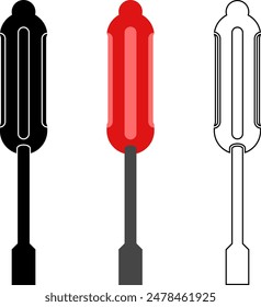 screw driver vector icon set