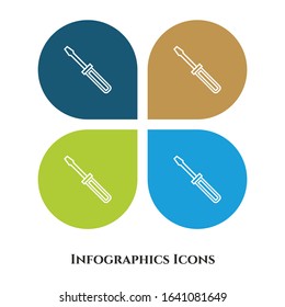 Screw Driver Vector Illustration icon for all purpose. Isolated on 4 different backgrounds.