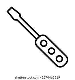 Screw driver Vector Line Icon Design