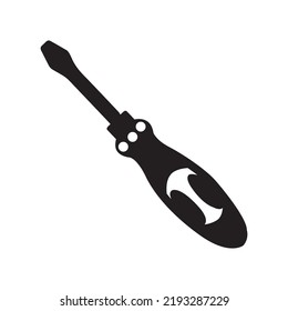 Screw equipment driver tool icon | Black Vector illustration |