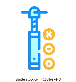 screw extruder color icon vector. screw extruder sign. isolated symbol illustration