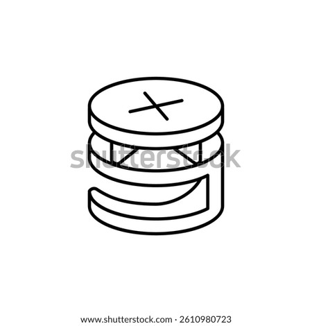 screw fast mounting assembly line icon vector. screw fast mounting assembly sign. isolated contour symbol black illustration