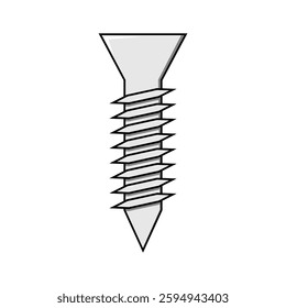 screw. fastening component. vector illustration