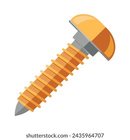 
Screw flat vector illustration on white background